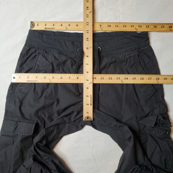 James Perse Standard Women's Size 2 (US - M) Cuffed Cargo Pants Black WPR1339 - Picture 2 of 9